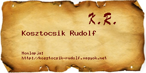 Kosztocsik Rudolf névjegykártya